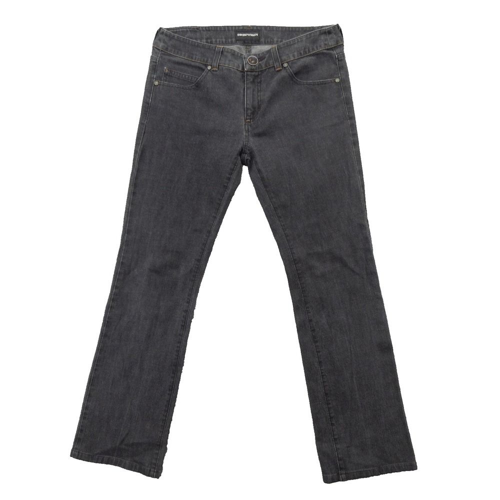 Emporio Armani Jeans Mens 29 Dark Gray Stretch Denim Straight Leg Slim Fit